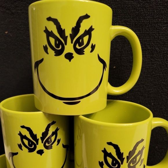 Grinch Lime Green Custom Coffee Mugs - Picture 1 of 3